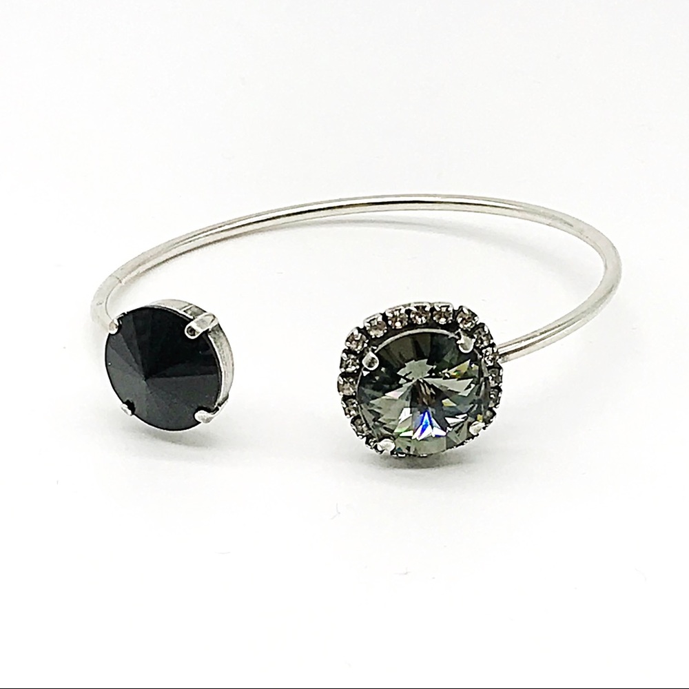 Designer Bangle bracelet,crystal cuff bracelet,adjustable - Picture 2 of 4